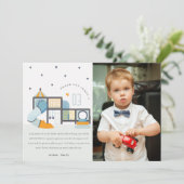 ソフトプレーセンター ジャングルジム 子供 フォト  誕生日 サンキューカード (スタンド正面)