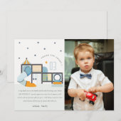 ソフトプレーセンター ジャングルジム 子供 フォト  誕生日 サンキューカード (正面/裏面)