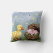 ソフトベッド、アヒルと子豚 クッション (裏面)