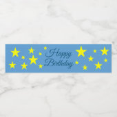 ソフトベビーピクトンブルーウィズゴールデンスターズ ペットボトルラベル (シングルラベル)