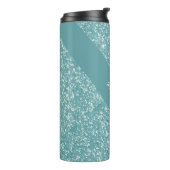 ソフトベビーブルーグリッタートレンディーシックパーソナライズされた タンブラー (回転左)