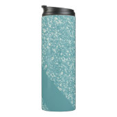 ソフトベビーブルーグリッタートレンディーシックパーソナライズされた タンブラー (回転右)