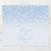 ソフトベビーブルーグリッター ビールラベル (シングルラベル)