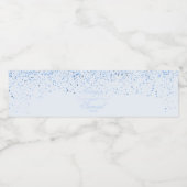 ソフトベビーブルーグリッター ペットボトルラベル (シングルラベル)