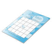 ソフトベビーブルー《写真》ぼけ味フローリド |男の赤ちゃんシャワー ノートパッド (アングル)