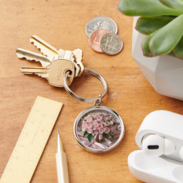 ソフトベビー赤面ピンク結婚ローズの花束 キーホルダー