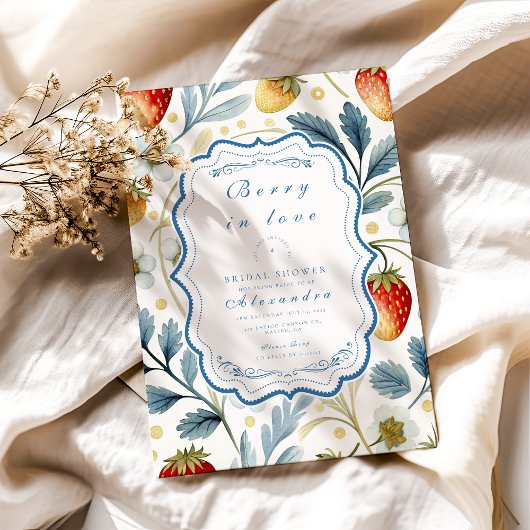 ソフトベリー赤面ブライダルシャワー 招待状