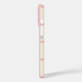 ソフトベージュとピンクのグリッド柄 Case-Mate iPhoneケース (裏面 / 左)