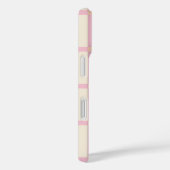 ソフトベージュとピンクのグリッド柄 Case-Mate iPhoneケース (裏面 / 右)