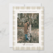 ソフトベージュのギンガム柄 フォト クリスマス (正面)