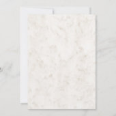 ソフトベージュエレガント大理石結婚式の招待 招待状 (裏面)