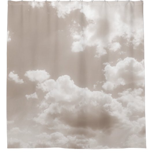 ソフトベージュクラウド5 #clouds #art シャワーカーテン (正面)