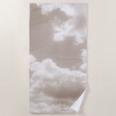 ソフトベージュクラウド5 #clouds #art ビーチタオル (正面)