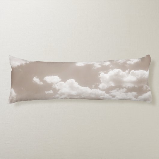 ソフトベージュクラウド5 #clouds #art ボディピロー (正面)