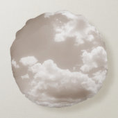 ソフトベージュクラウド5 #clouds #art ラウンドクッション (裏面)