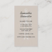 ソフトベージュスケルトン整形外科ドクタースカルプト 名刺 (裏面)