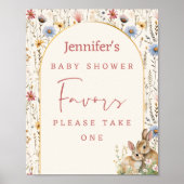 ソフトベージュフローラウッドランドバニーベビーシャワー特典 ポスター (正面)