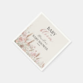 ソフトベージュフローラベビーイン開花ベビーシャワーナプキン スタンダードカクテルナプキン (角)