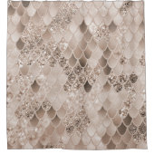 ソフトベージュブラウンマーメイドグはかりで測ラム1 シャワーカーテン (正面)