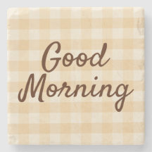 ソフトベージュ市松模様にモーニングコースター – ミニマリスト