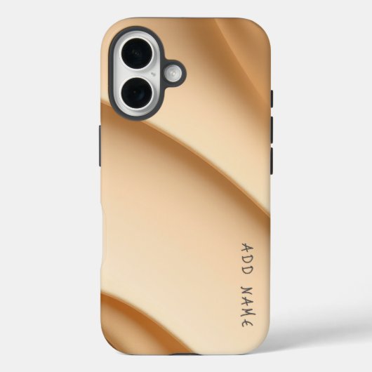 ソフトベージュ抽象芸術波 Case-Mate iPhoneケース (裏面)