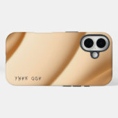 ソフトベージュ抽象芸術波 Case-Mate iPhoneケース (裏面 (横))