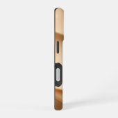ソフトベージュ抽象芸術波 iPhone 16ケース (右側面)