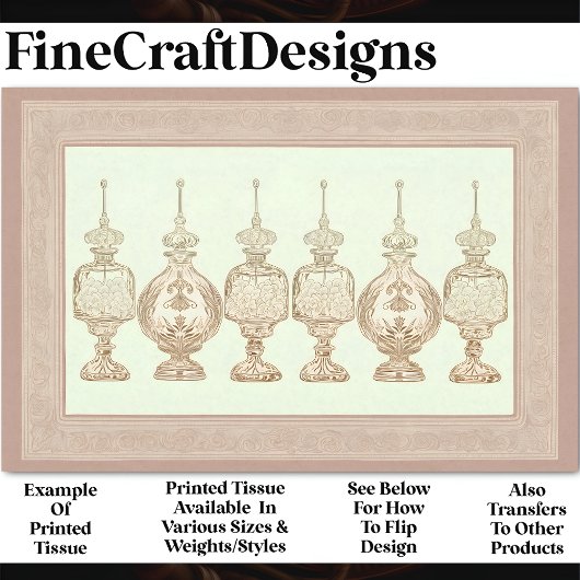 ソフトベージュ香水ボトルデカンターズAD9デカページ 薄葉紙