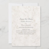ソフトベージュ エレガント大理石 Save the Date 招待状 (正面)