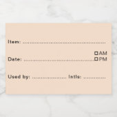 ソフトベージュ フードラベル（ホーム＆キッチン用） フードラベル (シングルラベル)