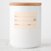 ソフトベージュ フードラベル（ホーム＆キッチン用） フードラベル (正面)