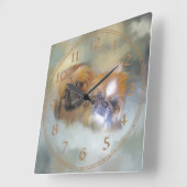 ソフトペキンゲス·デュオ スクエア壁時計 (傾斜)