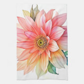 ソフトペタル抽象芸術開花デザイン キッチンタオル (縦)