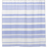 ソフトペリウィンクル白ストライプ色2 シャワーカーテン (正面)