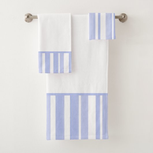 ソフトペリウィンクル白ストライプ色 バスタオルセット (インサイチュ)