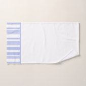 ソフトペリウィンクル白ストライプ色 バスタオルセット (ハンドタオル)