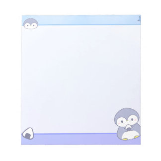 ソフトペンギンメモ帳 | かわいいパステル色のメモパッド ノートパッド
