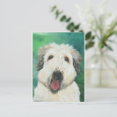 ソフトホイートンテリア犬の画像 ポストカード (スタンド正面)