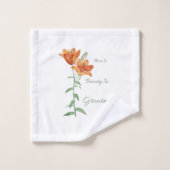 ソフトホワイトの美しいが増えているフローラ バスタオルセット (ウォッシュタオル)