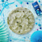 ソフトホワイトアジサイ ペーパープレート (パーティー)