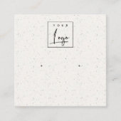 ソフトホワイトセラミックテクスチャスタッドイヤリングディスプレイ スクエア名刺 (正面)