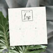 ソフトホワイトセラミックテクスチャスタッドイヤリングディスプレイ スクエア名刺