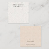 ソフトホワイトセラミックテクスチャネックレスバンドディスプレイ スクエア名刺 (正面/裏面)