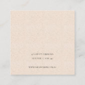 ソフトホワイトセラミックテクスチャネックレスバンドディスプレイ スクエア名刺 (裏面)