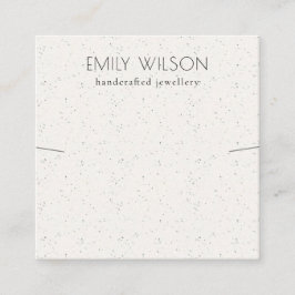 ソフトホワイトセラミックテクスチャネックレスバンドディスプレイ スクエア名刺