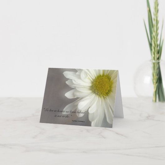 ソフトホワイトデイジーありがとう悔やみや弔慰 サンキューカード (正面)