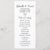 ソフトホワイトデイジーオングレー結婚式 プログラム (裏面)