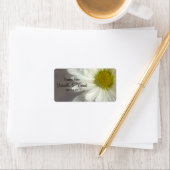 ソフトホワイトデイジー結婚ズサンキューメッセージカード ラベル (インサイチュ)