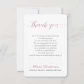 ソフトホワイトフォトメモリアル サンキューカード (裏面)