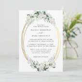 ソフトホワイトリリーバラダスティブルーフローラ結婚ズ 招待状 (スタンド正面)